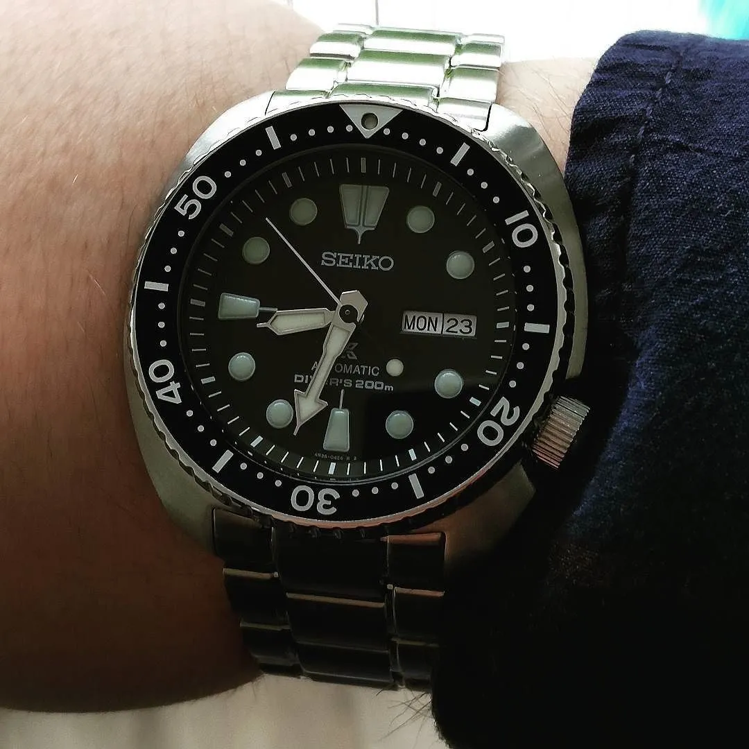 Seiko Turtle en la muñeca